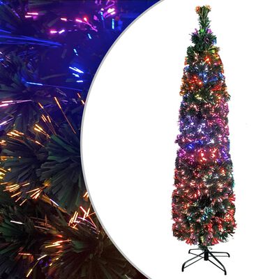 vidaXL Úzky umelý vianočný stromček+stojan 240 cm, optické vlákno