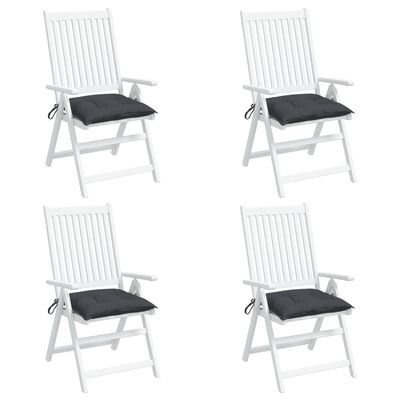 vidaXL Podložky na stoličku 4 ks, antracit 40x40x7 cm, oxfordská látka