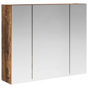 vidaXL K&uacute;peľňov&aacute; zrkadlov&aacute; skrinka Dymov&aacute; dub 60 x 14,5 x 50 cm