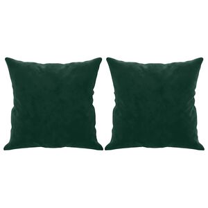 vidaXL Dekorat&iacute;vne vank&uacute;&scaron;e 2 ks tmavozelen&eacute; 40x40 cm zamat