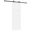 vidaXL Posuvn&eacute; dvere 78 x 211 cm Kompozitn&eacute; drevo Biela a čierna