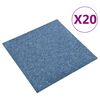 vidaXL Koberec 20 pcs Modr&aacute; 50 x 50 cm 100% polypropyl&eacute;n