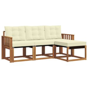 vidaXL Z&aacute;hradn&aacute; s&uacute;prava gaučov s vank&uacute;&scaron;om 4 pcs Pr&iacute;rodn&aacute; a kr&eacute;mov&aacute;