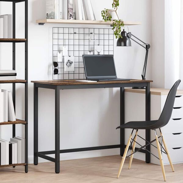 vidaXL st&ocirc;l Dymov&aacute; dub 80 x 50 x 76,5 cm Inžinierske drevo a oceľ