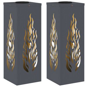 vidaXL Sol&aacute;rne LED svetlo na chodn&iacute;k 2 ks Tepl&aacute; biela 18 x 18 x 50 cm