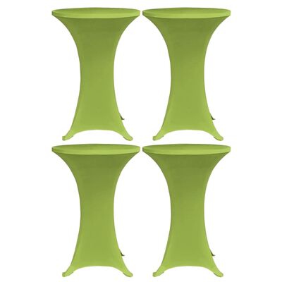 vidaXL Naťahovacie obrusy na stôl 4 ks zelené 80 cm
