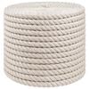 vidaXL Jutov&eacute; lano 12 mm Biela 100% Tossa juta