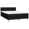 vidaXL Boxspring posteľ s matracom čierny 140x190 cm l&aacute;tka