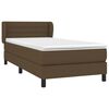 vidaXL Boxspring posteľ s matracom tmavohned&aacute; 90x190 cm l&aacute;tka