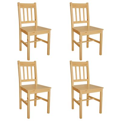 vidaXL Jedálenské stoličky 4 ks, borovicové drevo