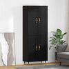vidaXL Highboard Čierny dub 69,5 x 34 x 180 cm Kompozitn&eacute; drevo
