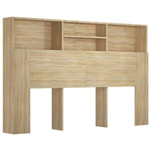 vidaXL Čelo postele so skrinkou dub sonoma 160x19x103,5 cm