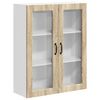 vidaXL N&aacute;stenn&yacute; sklenen&yacute; kabinet LUCCA Dub sonoma 80 x 31 x 100 cm