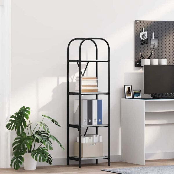 vidaXL Reg&aacute;l na knihy Siv&yacute; Sonoma 40 x 30 x 146 cm Kompozitn&eacute; drevo