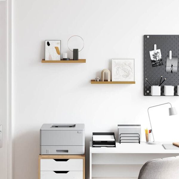 vidaXL Stenn&aacute; polica 2 pcs B&eacute;žov&aacute; 40 x 9 x 3 cm Kompozitn&eacute; drevo