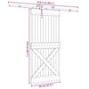 vidaXL Posuvné dvere so sadou kovania 95x210 cm borovicový masív