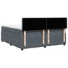 vidaXL Posteľný rám boxspring s matracom tmavosivý 200x200 cm zamat