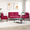 vidaXL S&uacute;pravy pohoviek 3 pcs V&iacute;no červen&eacute; 115 x 56 x 80 cm Preglejka