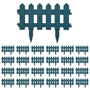 vidaXL Obruba tr&aacute;vnika 25 ks, zelen&aacute; 10 m, PP