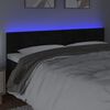 vidaXL Čelo postele s LED čierne 180x5x78/88 cm zamat
