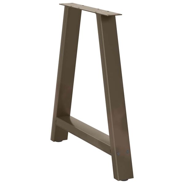 vidaXL Nohy k jed&aacute;lensk&eacute;mu stolu v tvare A, 2 ks, 70 x (72-73) cm, oceľ