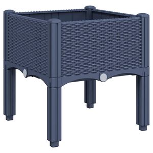 vidaXL Z&aacute;hradn&yacute; kvetin&aacute;č s nohami modrosiv&yacute; 40x40x42 cm PP