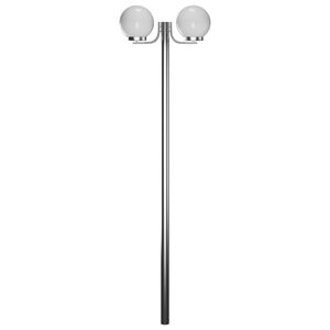 vidaXL Z&aacute;hradn&eacute; svietidlo so stĺpikom, 2 lampy 220 cm
