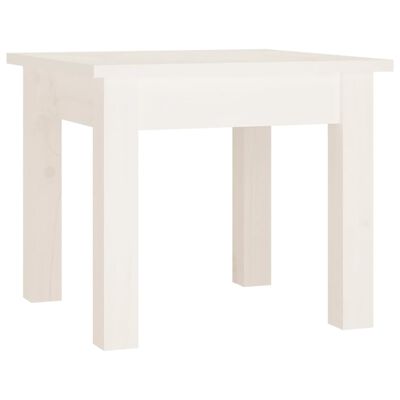 vidaXL Konferenčný stolík biely 35x35x30 cm borovicový masív