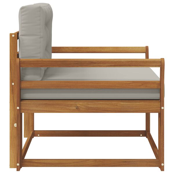 vidaXL Z&aacute;hradn&aacute; stredn&aacute; sedačka Pevn&eacute; ak&aacute;ciov&eacute; drevo Pr&iacute;rodn&aacute;