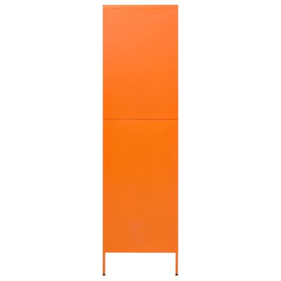 vidaXL Skriňa oranžová 90x50x180 cm oceľová