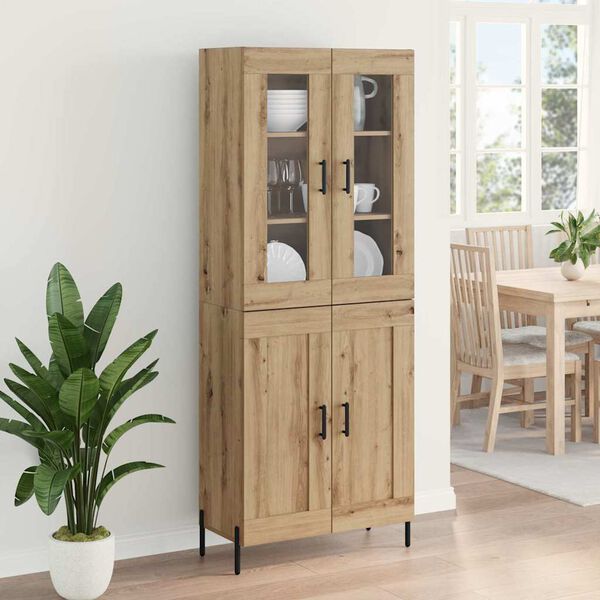 vidaXL Highboard Remeseln&yacute; dub 69,5 x 34 x 180 cm Kompozitn&eacute; drevo