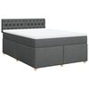 vidaXL Boxspring posteľ s matracom tmavosivá 140x190 cm látka