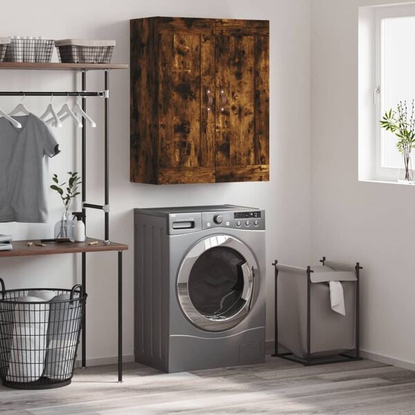 vidaXL N&aacute;stenn&aacute; skrinka dymov&yacute; dub 69,5x34x90 cm kompozitn&eacute; drevo