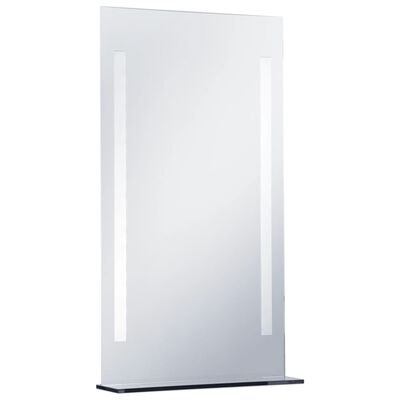 vidaXL Kúpeľňové nástenné zrkadlo s LED osvetlením a policou 60x100 cm