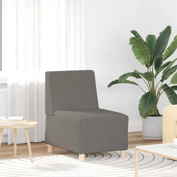 vidaXL Bezrúčková modulárna sofa jednotka 3 pcs Svetlosivá