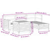 vidaXL 5-dielna z&aacute;hradn&aacute; s&uacute;prava pohoviek borovicov&yacute; mas&iacute;v