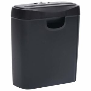 vidaXL Skartovač na papier 6 listov rezanie p&aacute;sikov čierny