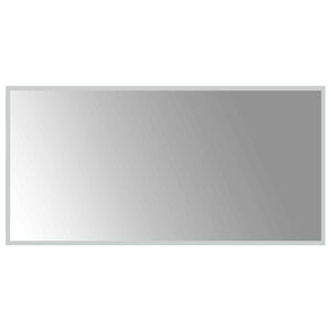 vidaXL Zrkadlo do k&uacute;peľne s LED Priehľadn&aacute; 100 x 50 cm tvrden&eacute; sklo