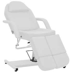 vidaXL Kozmetick&eacute; kreslo z umelej kože, biele 180x62x78 cm