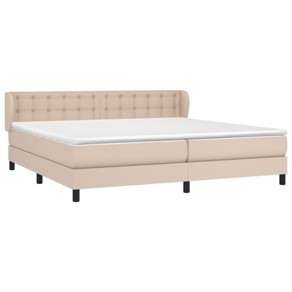 vidaXL Boxspring posteľ s matracom kapuč&iacute;nov&aacute; 200x200 cm umel&aacute; koža