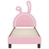 vidaXL Rám detskej postele s čelom Ružová 70 x 140 cm PU