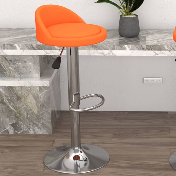 vidaXL Barov&aacute; stolička oranžov&aacute; umel&aacute; koža