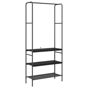 vidaXL Ve&scaron;iak na oblečenie Čierny dub 77 x 30 x 171 cm