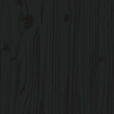vidaXL Posteľný rám s čelom čierny malé jednolôžko masívne drevo