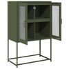 vidaXL Highboard Olive Green 68x39x107 cm Oceľ