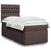 vidaXL Boxspring posteľ s matracom tmavohned&aacute; 90x190 cm l&aacute;tka