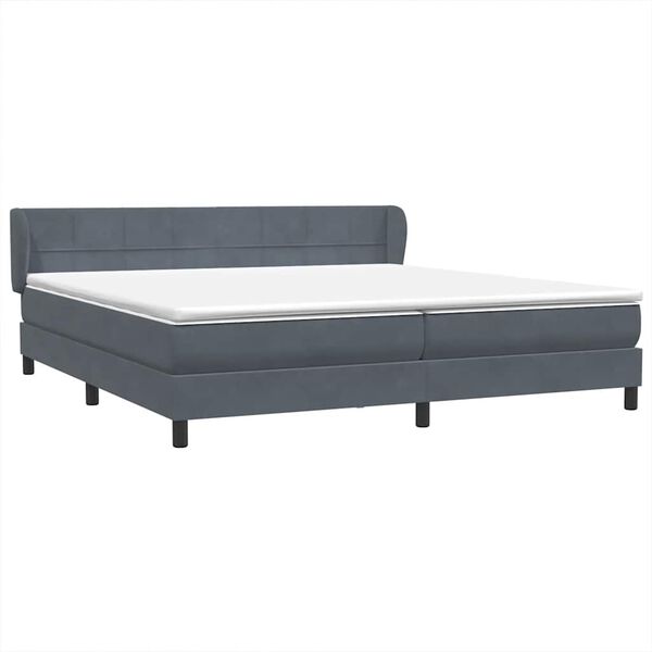 vidaXL Box Spring Posteľ s matracmi Tmavo&scaron;ed&aacute; 180x210 cm Zamat