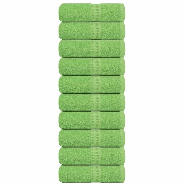 vidaXL Utierky na umývanie FROGN 10 ks jablkovo zelené 30x30 cm 360 g/m²