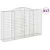 vidaXL Obl&uacute;kov&eacute; gabi&oacute;nov&eacute; ko&scaron;e 17 ks 300x50x180/200cm pozink. železo