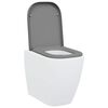 vidaXL Rýchlo uvoľňovacie wc sedátko Sivá 44.5 x 35 x 3.6 cm Duroplast